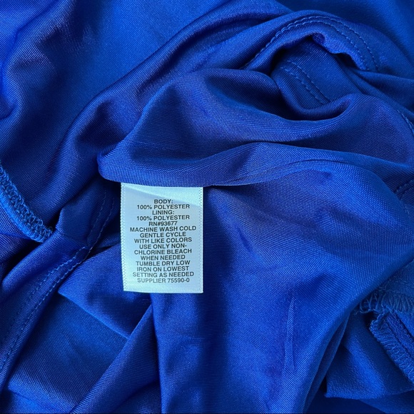 Project Runway women’s sleeveless asymmetrical hem midi swing dress, M, blue - Picture 6 of 8